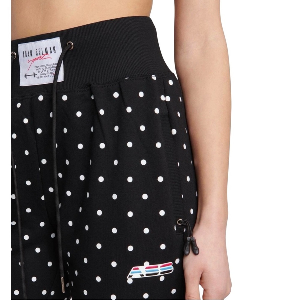 Adam Selman Sport Polka Dot Jogger Sweatpants Black White XS - Picture 3 of 12